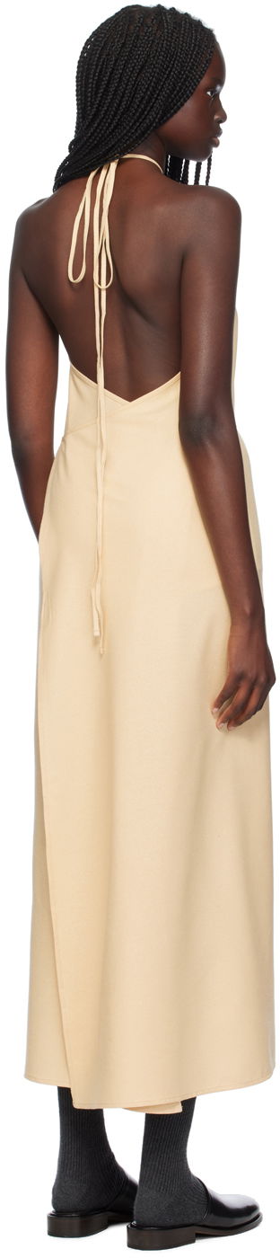 Klä Baserange Halterneck Cutout Maxi Dress Beige | DRCEL-WS-AU24, 2