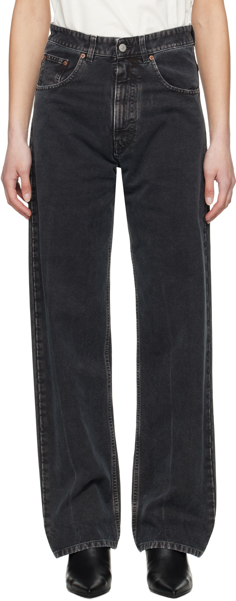 Jeans Maison Margiela MM6 Maison Margiela 5 Pocket Jeans Svart | SH0LA0010 M35249