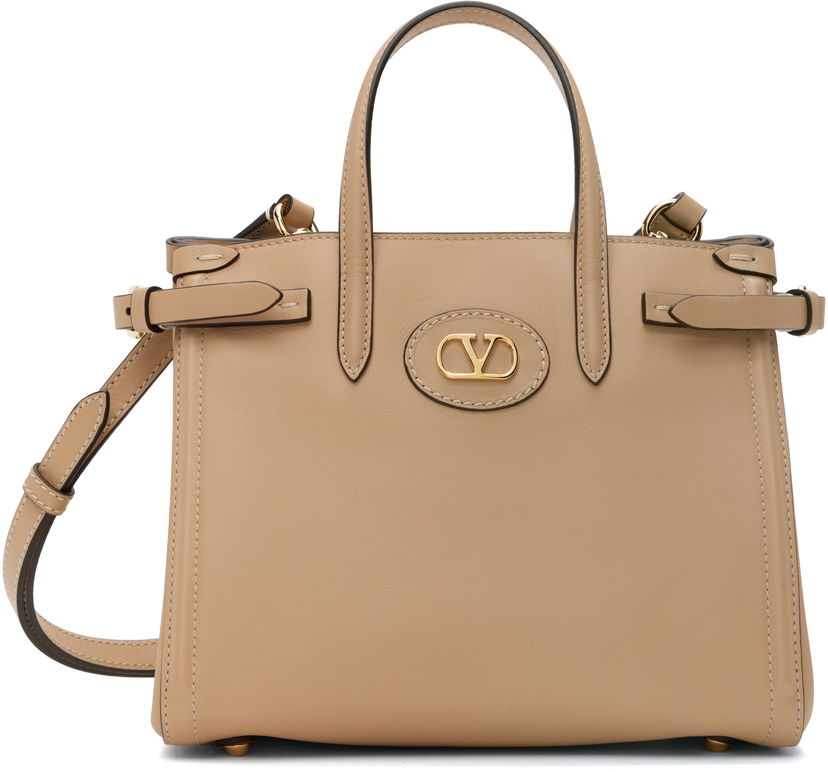 Tygpåse Valentino Valentino Garavani Antibes Small Tote Beige | 6W0B0R20CVC