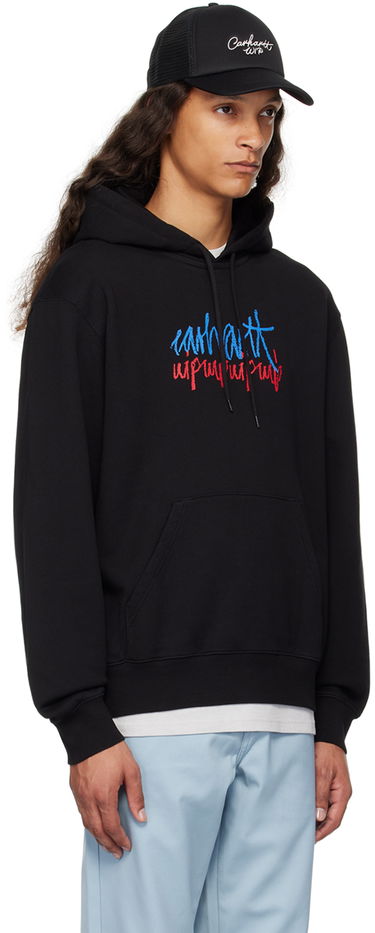 Sweatshirt Carhartt WIP Stereo Script Black Hoodie Svart | I033624, 1