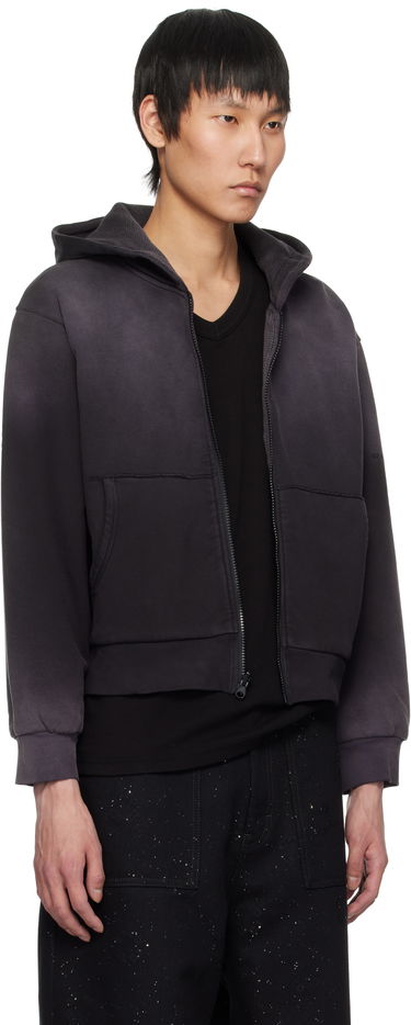 Sweatshirt 1017 ALYX 9SM Alyx Garment Dyed Reversible Zip Up Hoodie Svart | AAMSW0241FA01, 1