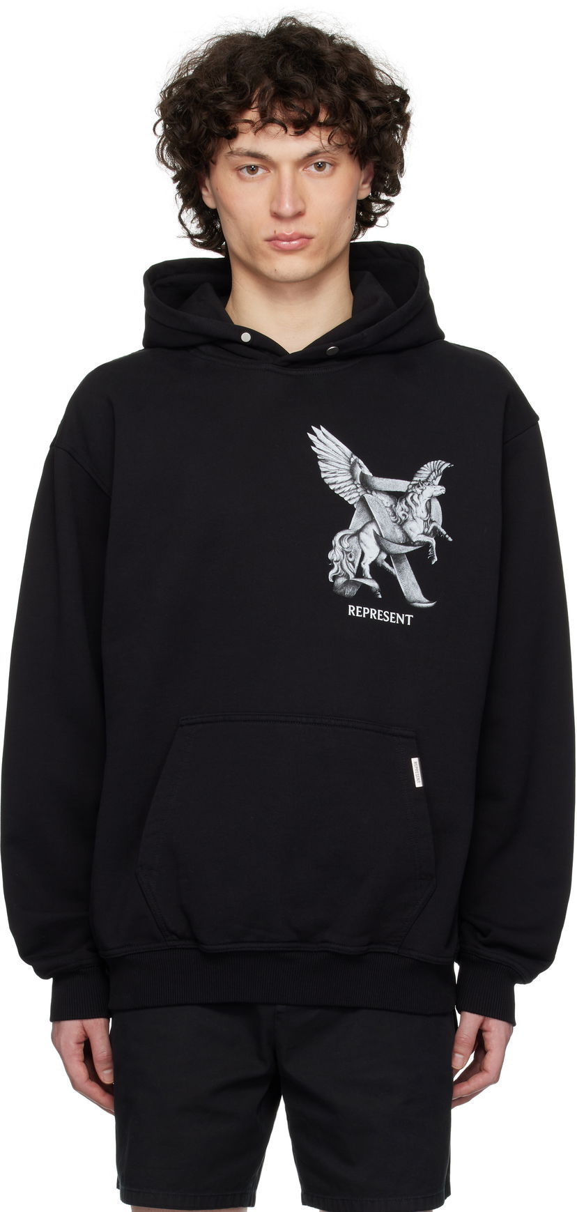 Sweatshirt Represent Clo Represent 'Elegance In Motion' Graphic Print Hoodie Svart | MLM41065