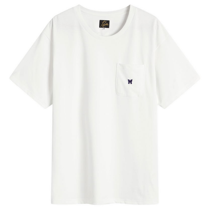 T-shirt Needles Needles Papillion Pocket T-Shirt, Size Large Vit | QV362-A