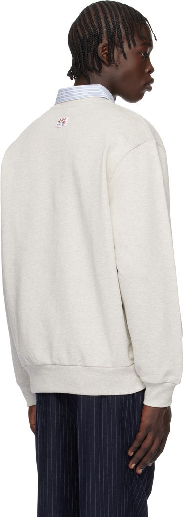 Sweatshirt A.P.C. Label H Crewneck Sweatshirt Grå | COHCM-H27964, 2
