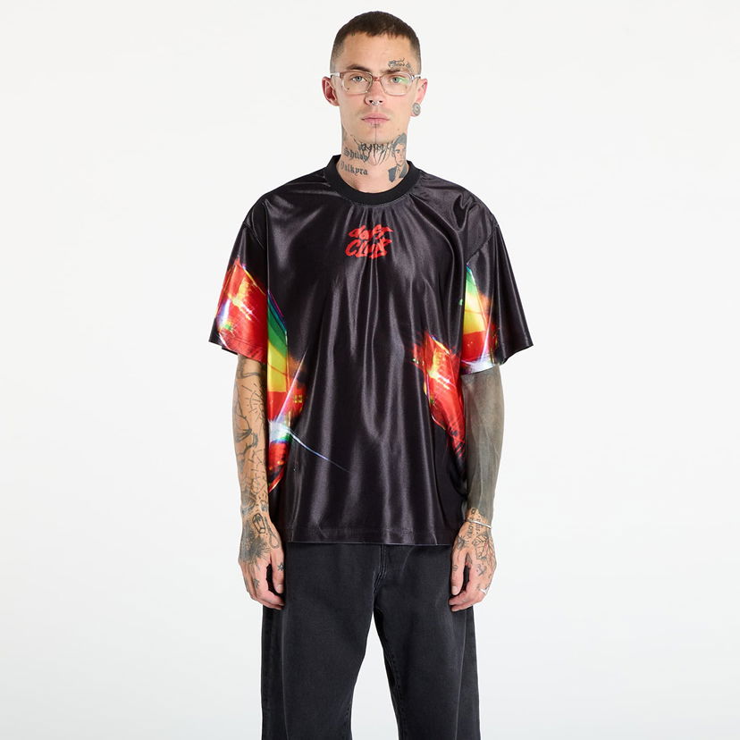 T-shirt Pleasures PLEASURES Daft Club Sport Shirt Svart | P25DP002-BLACK