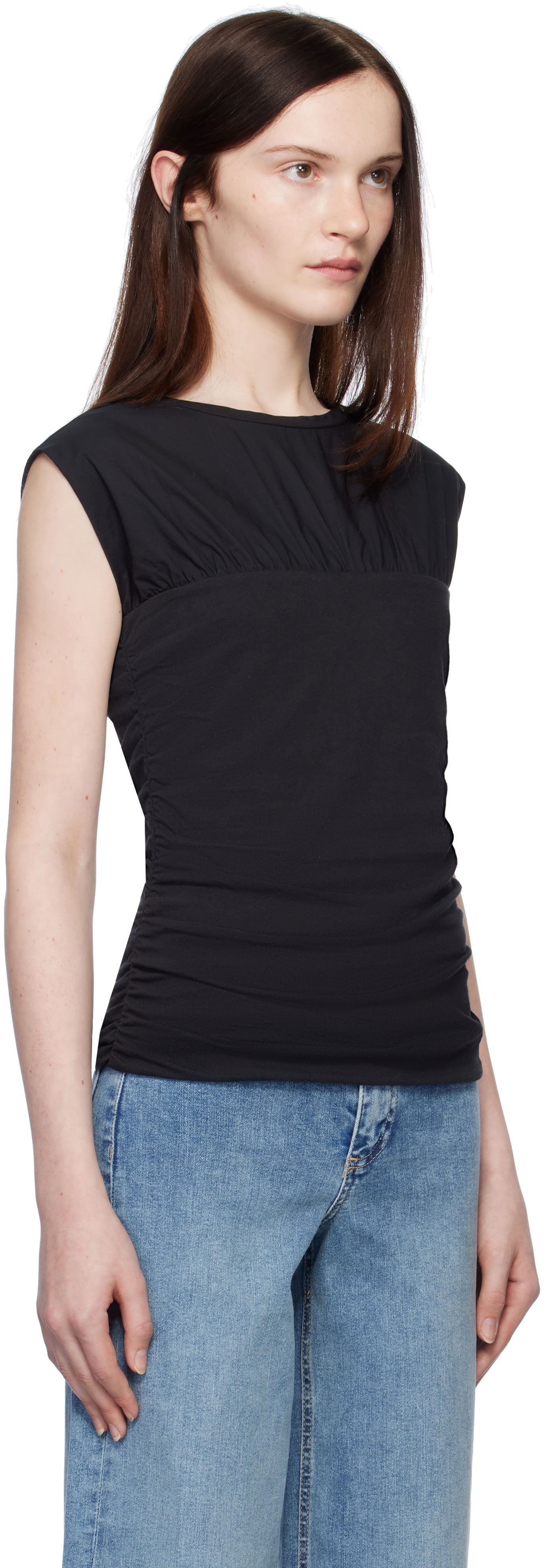 Linne rag & bone Rag & Bone Mica Banded Top Svart | WCC24HT009M409, 1