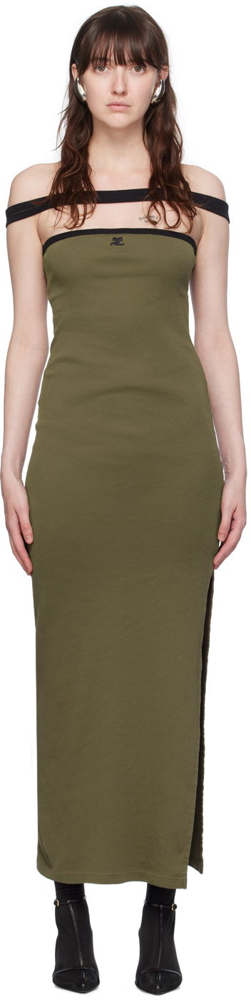 Klä Courrèges Cutout Detail Maxi Dress Grön | 224JRO400JS0070