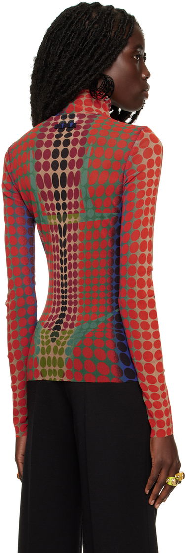 Sweater Jean Paul Gaultier Gaultier Dots Print Turtleneck Top Flerfärgad | 22/09-U-TO049-T521, 4