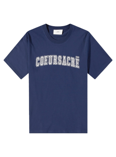 T-shirt AMI Coeur Sacre Tee Mörkblå | HTS009-726-491