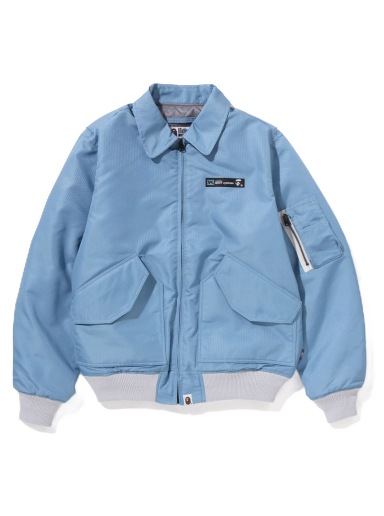Jacka BAPE Honeycomb Ripstop Bomber Jacket Blå | 1J30-141-002