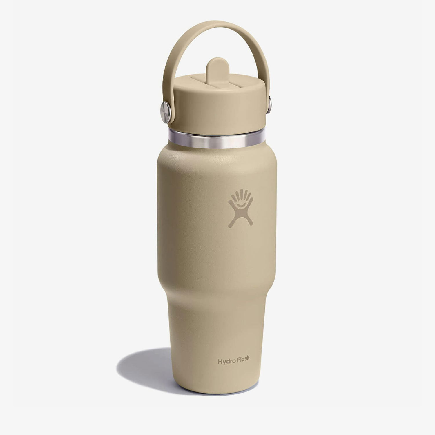 Dricksflaska Hydro Flask 709ml Wide Flex Straw Travel Bottle Beige | WT24CFS114, 1