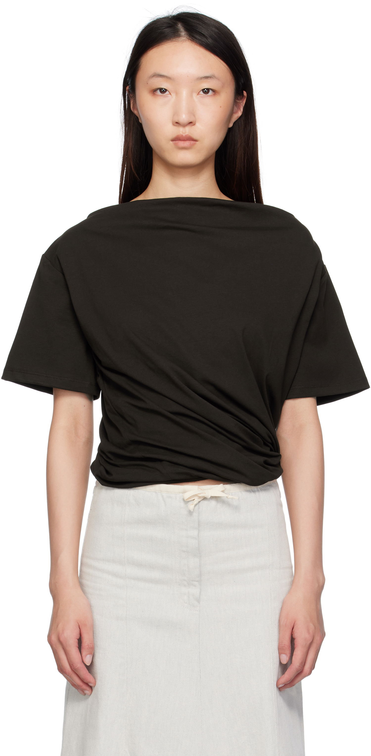 T-shirt Baserange Baserange Turn T-Shirt Svart | TOTUS-RC-SU25, 0