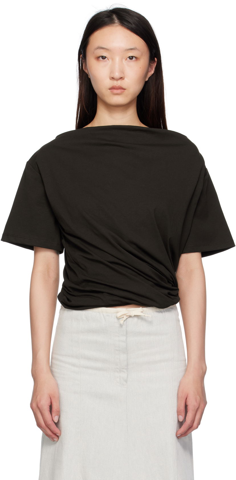 T-shirt Baserange Baserange Turn T-Shirt Svart | TOTUS-RC-SU25