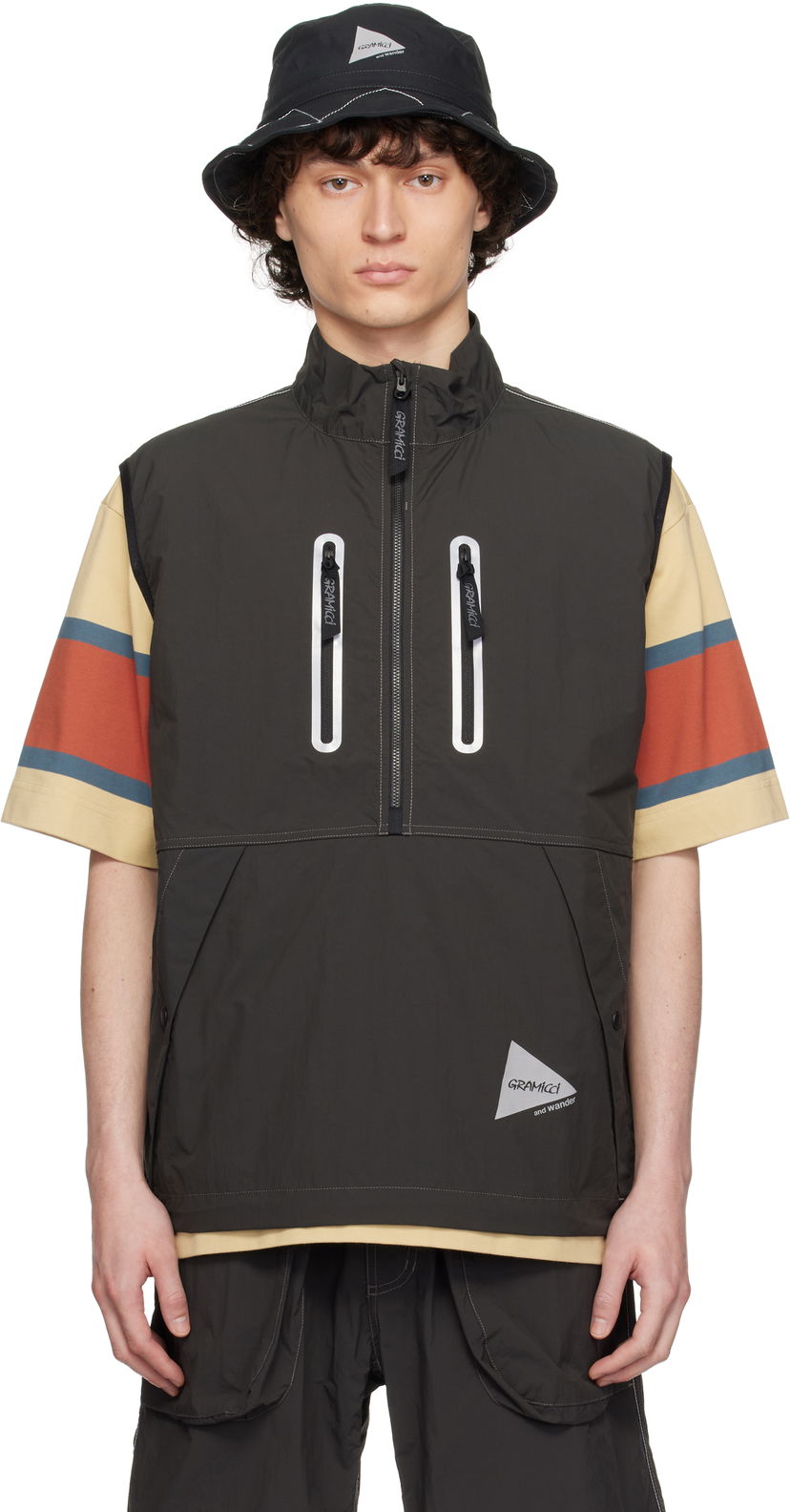 Väst and wander Gramicci Edition Brushed Nylon Vest Grön | GUJ5-S3001