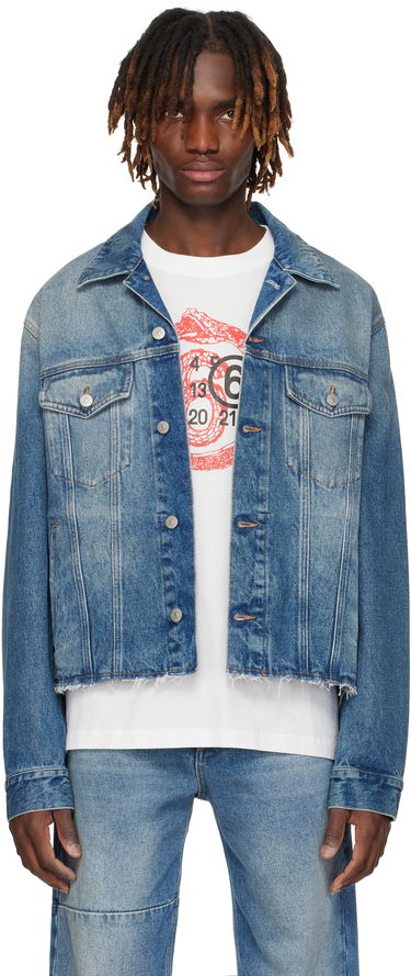 Jacka Maison Margiela MM6 Maison Margiela Sports Denim Jacket Blå | SH0AM0026 M30018, 0
