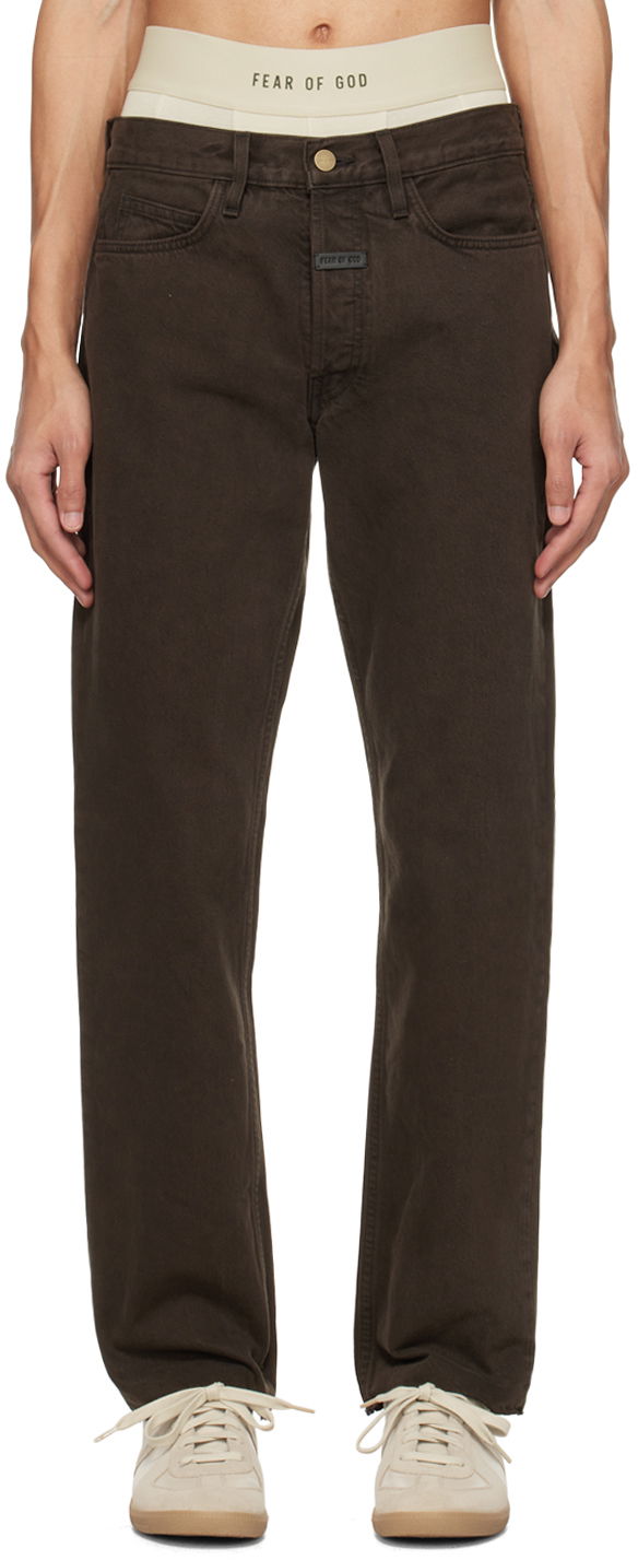 Jeans Fear of God Brown Straight-Leg Jeans Brun | FG840-030DNM, 0
