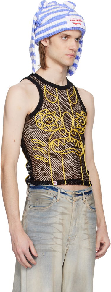Hatt Charles Jeffrey Loverboy Charles Jeffrey LOVERBOY Graphic Net Tank Top Blå | 54080303, 1
