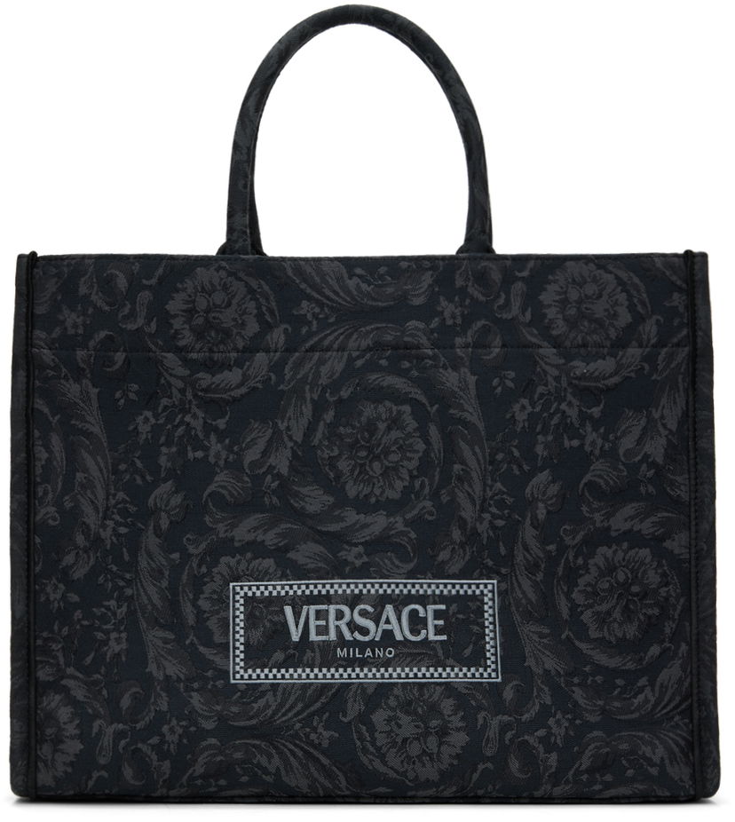 Tygpåse Versace Barocco Athena Large Tote Svart | 1013152_1A09741