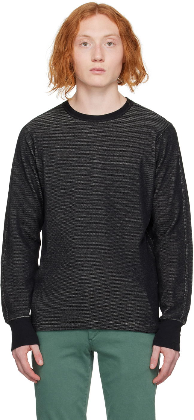 Sweater rag & bone Rag & Bone Collin Long Sleeve T-Shirt Svart | MBC22HT026JQ26