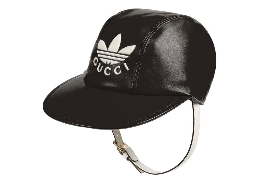 Keps Gucci adidas x Baseball Hat with Chin Strap Black Svart | 724622 3HANU 1077