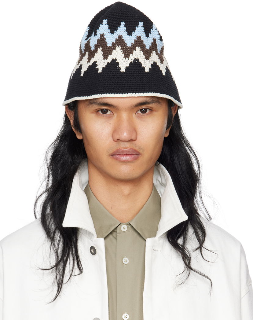 Hatt Jil Sander Crochet Bucket Hat Svart | J47ZZ0112_J15412