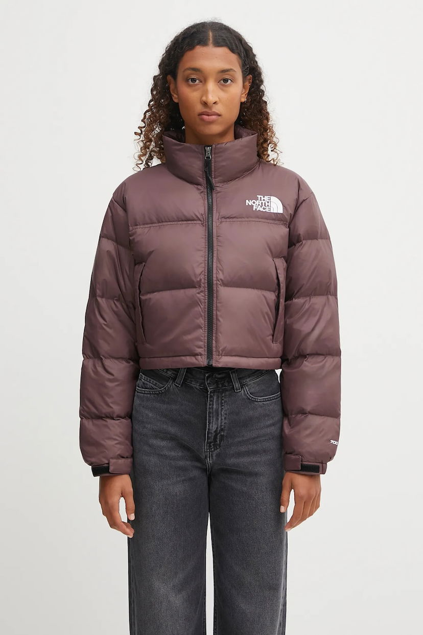 Pufferjacka The North Face The North Face Nuptse Cropped Puffer Jacket Brun | NF0A5GGEBQ71