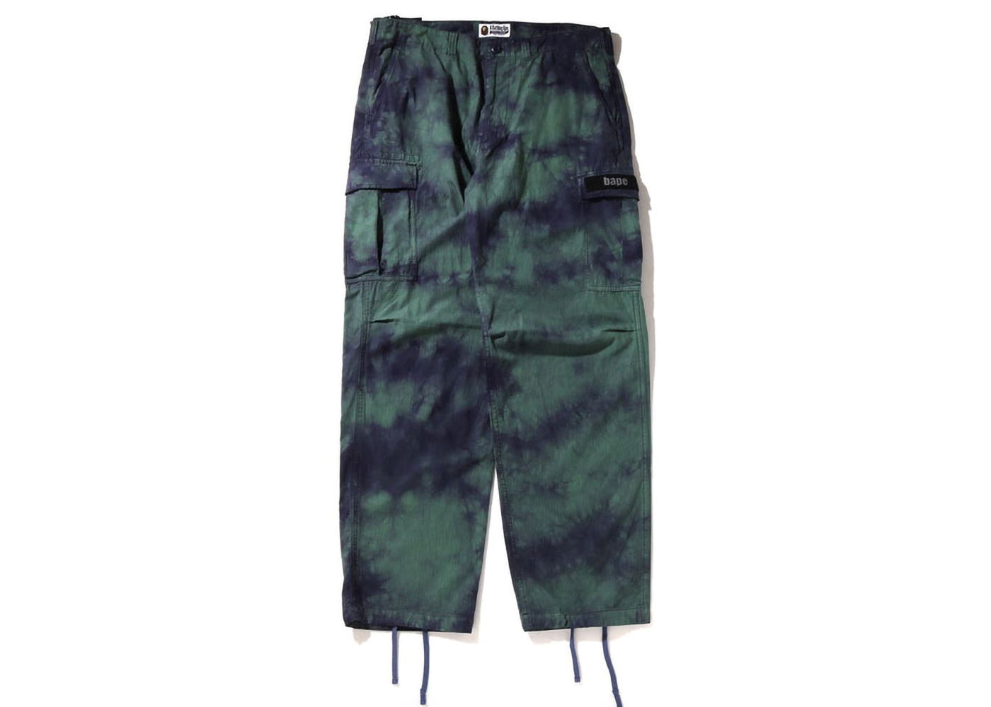 Byxor BAPE Tie Dye Relaxed Fit 6 Pocket Pants Grön | 1I80-152-012, 0