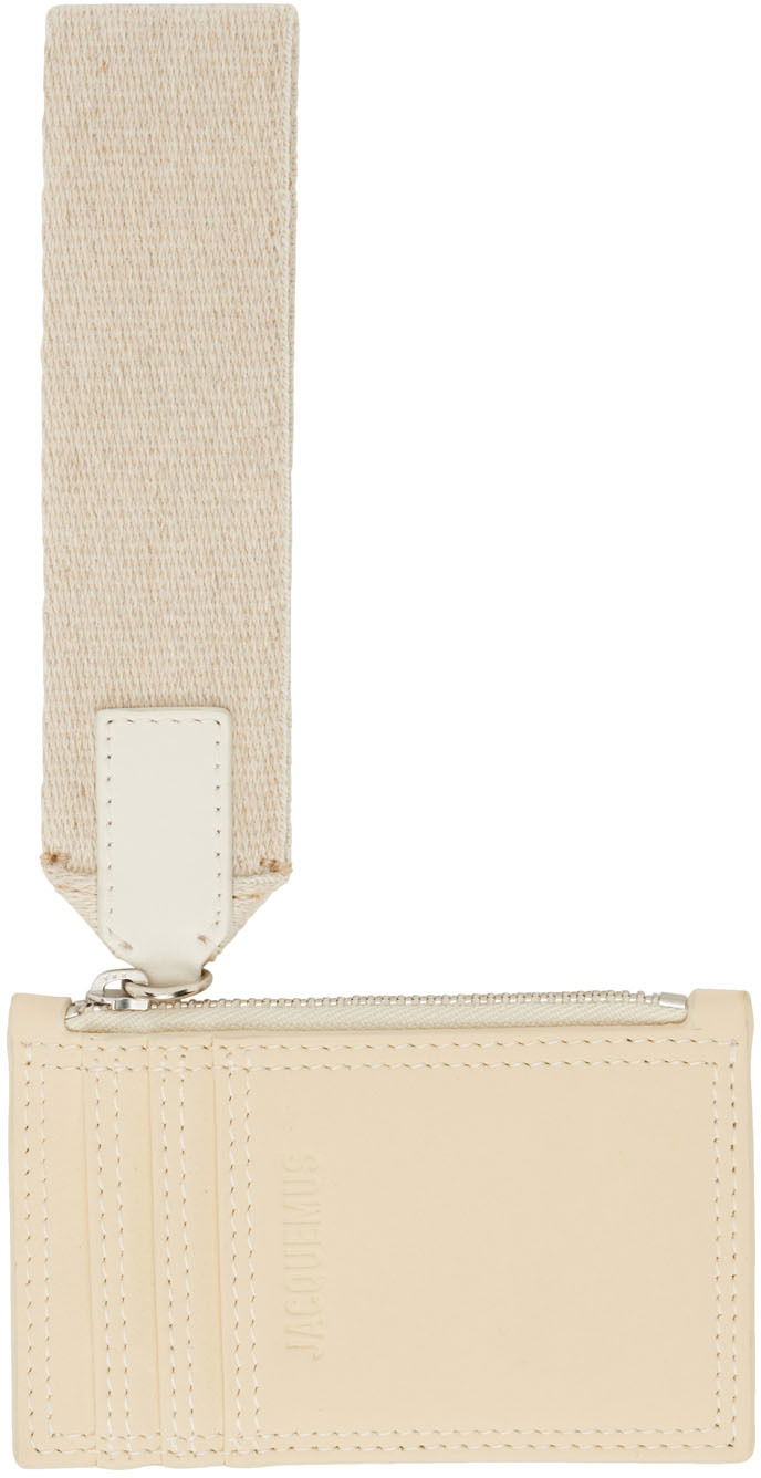 Plånbok Jacquemus Off-White 'Le Porte Nastrinu' Card Holder Beige | 22H226SL011-3088, 0