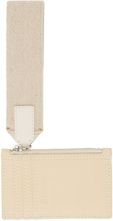 Plånbok Jacquemus Off-White 'Le Porte Nastrinu' Card Holder Beige | 22H226SL011-3088, 0