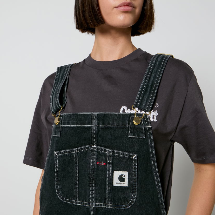 Byxor Carhartt WIP Bib Denim Straight-Leg Dungarees Svart | I033018