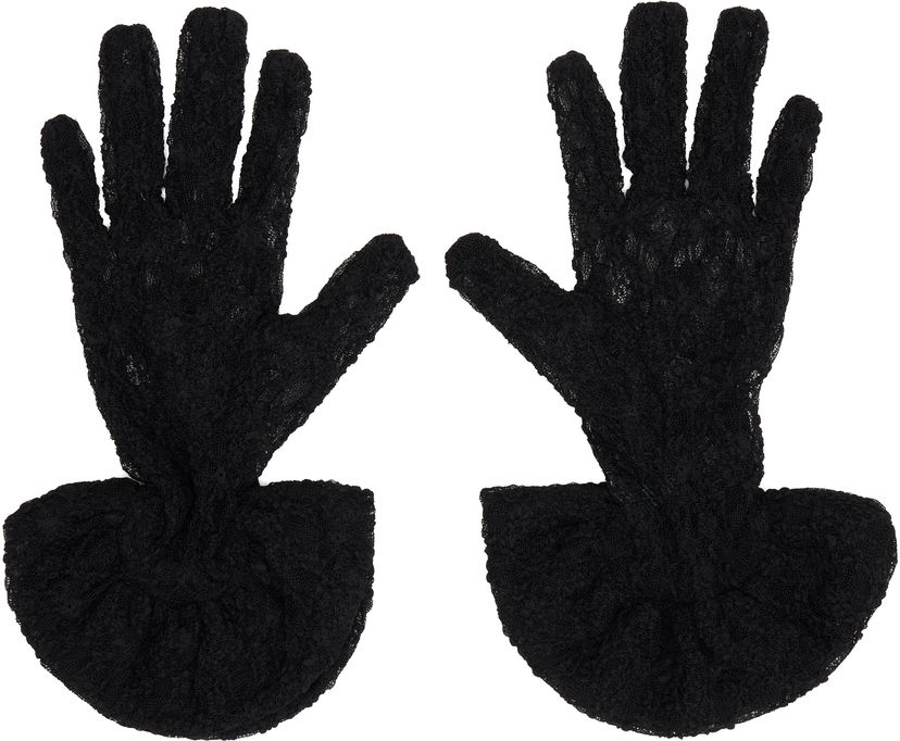 Handskar Anna Sui Anna Sui Short Lace Gloves Svart | 1125L94