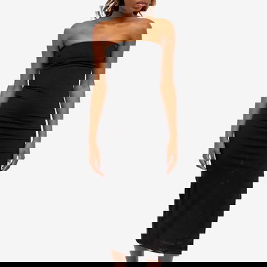 Klä Miaou Miaou Lila Strapless Sheer Mesh Midi Dress, Size Large Svart | 5025PM3BLK, 2