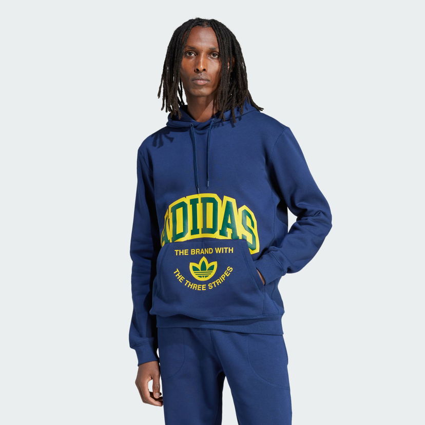 Sweatshirt adidas Originals VRCT Hoodie Mörkblå | IS0235
