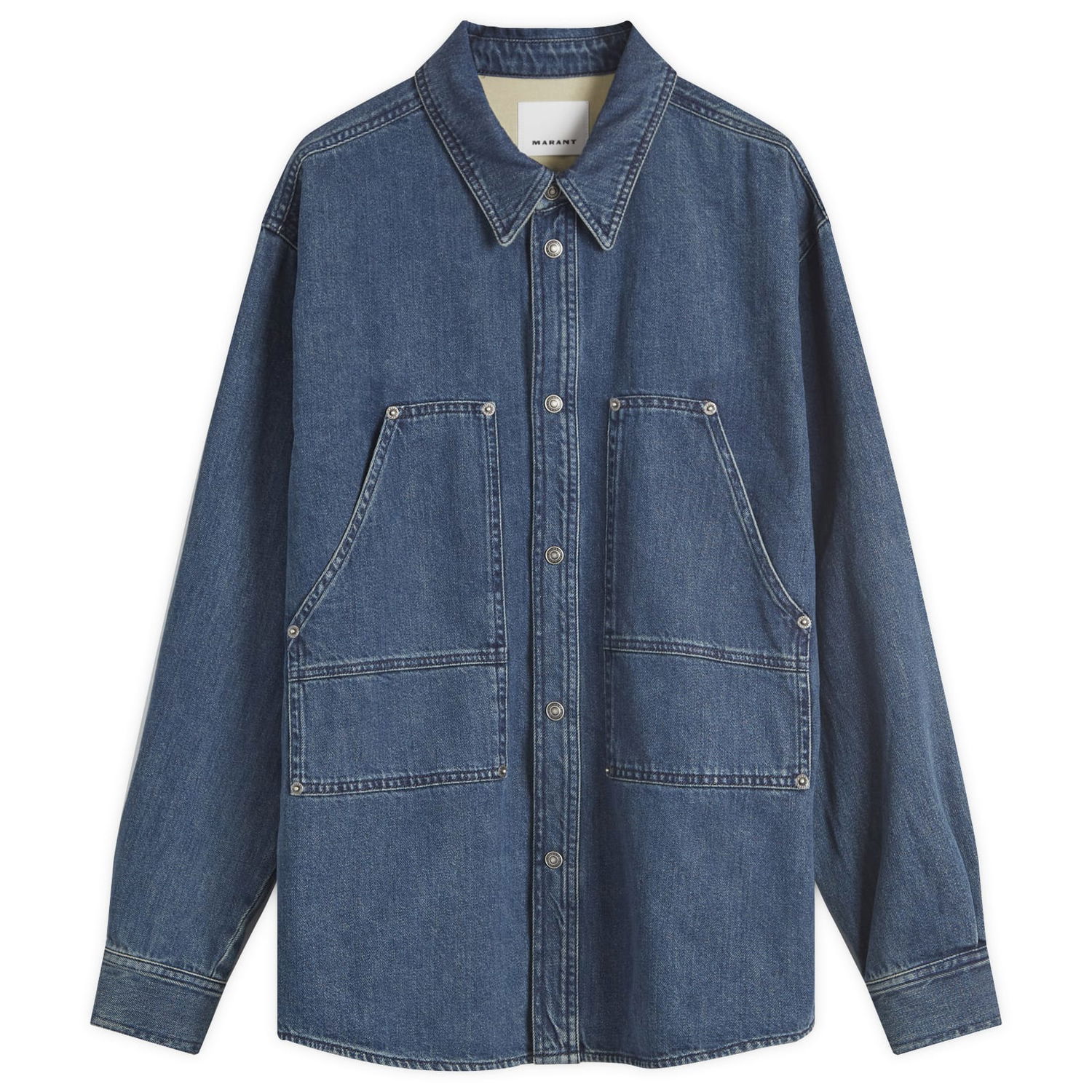 Skjorta ISABEL MARANT Owenn Denim Overshirt Blå | 25PCH0208HA-C1H06H-30FB, 0
