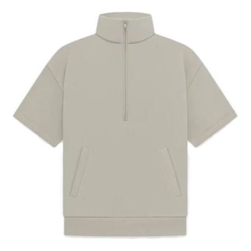 Sweater Fear of God Essentials 3/4 Sleeve Half Zip Pullover Grå | 192BT224313F