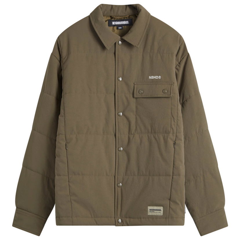 Pufferjacka Neighborhood Padded Overshirt Grön | 242TSNH-SHM08-OLV