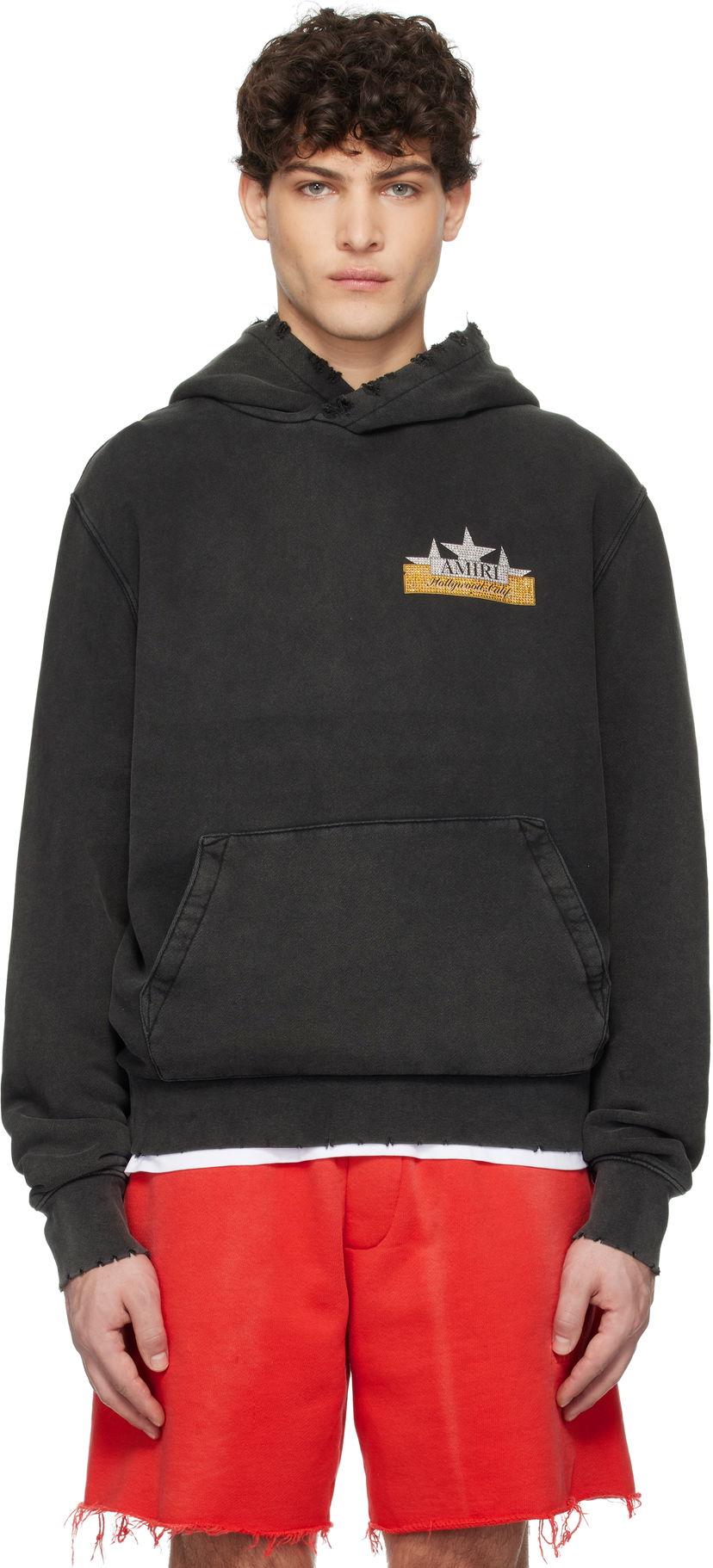 Sweatshirt AMIRI AMIRI Vintage Crystal Star Hoodie Svart | AMJYHD1095