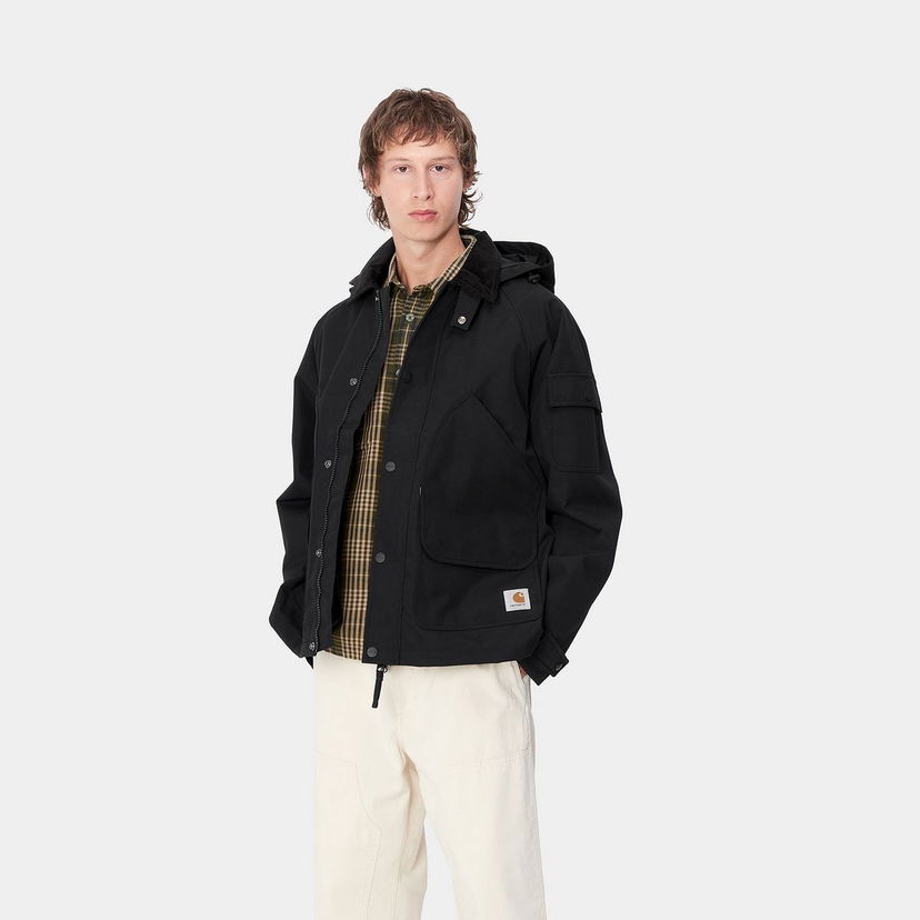 Parkas Carhartt WIP Clarton Hooded Workwear Jacket Svart | I033871_8