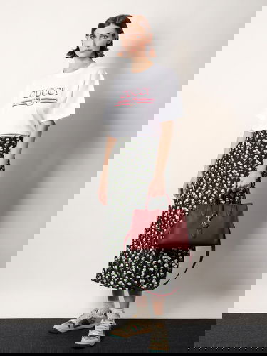 T-shirt Gucci Gucci T-Shirt with Logo Vit | 788093XJG1J9082, 1