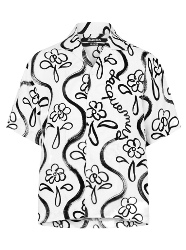 Skjorta Jacquemus La Chemise Jean Floral Mörkblå | 216SH201-1050-9AE