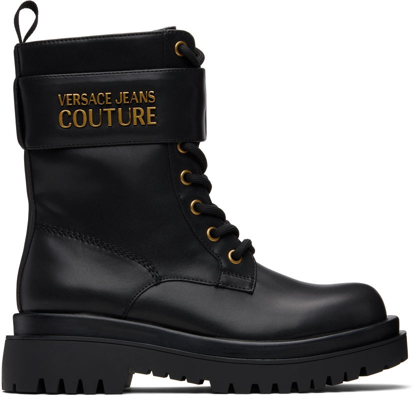 Sneakers och skor Versace Versace Jeans Couture Logo Hardware Boots Svart | E79VA3S64_E71570