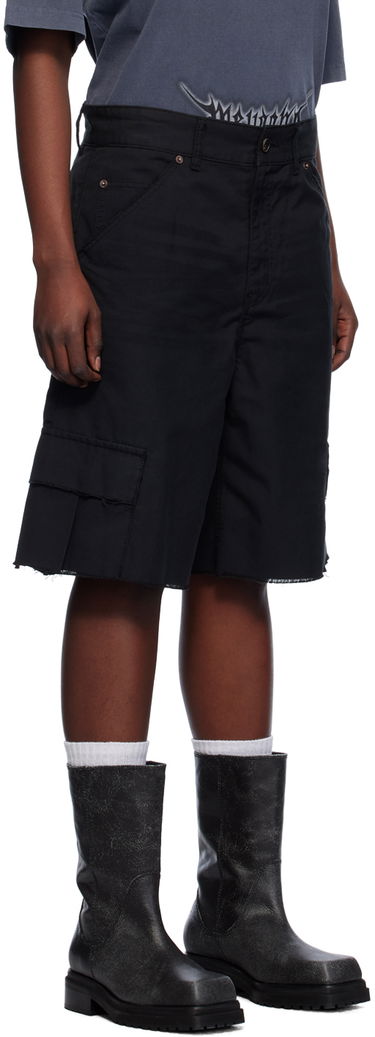 Shorts We11done We11done Cropped Cargo Shorts Svart | WD-DP0-24-344-M-BK, 1