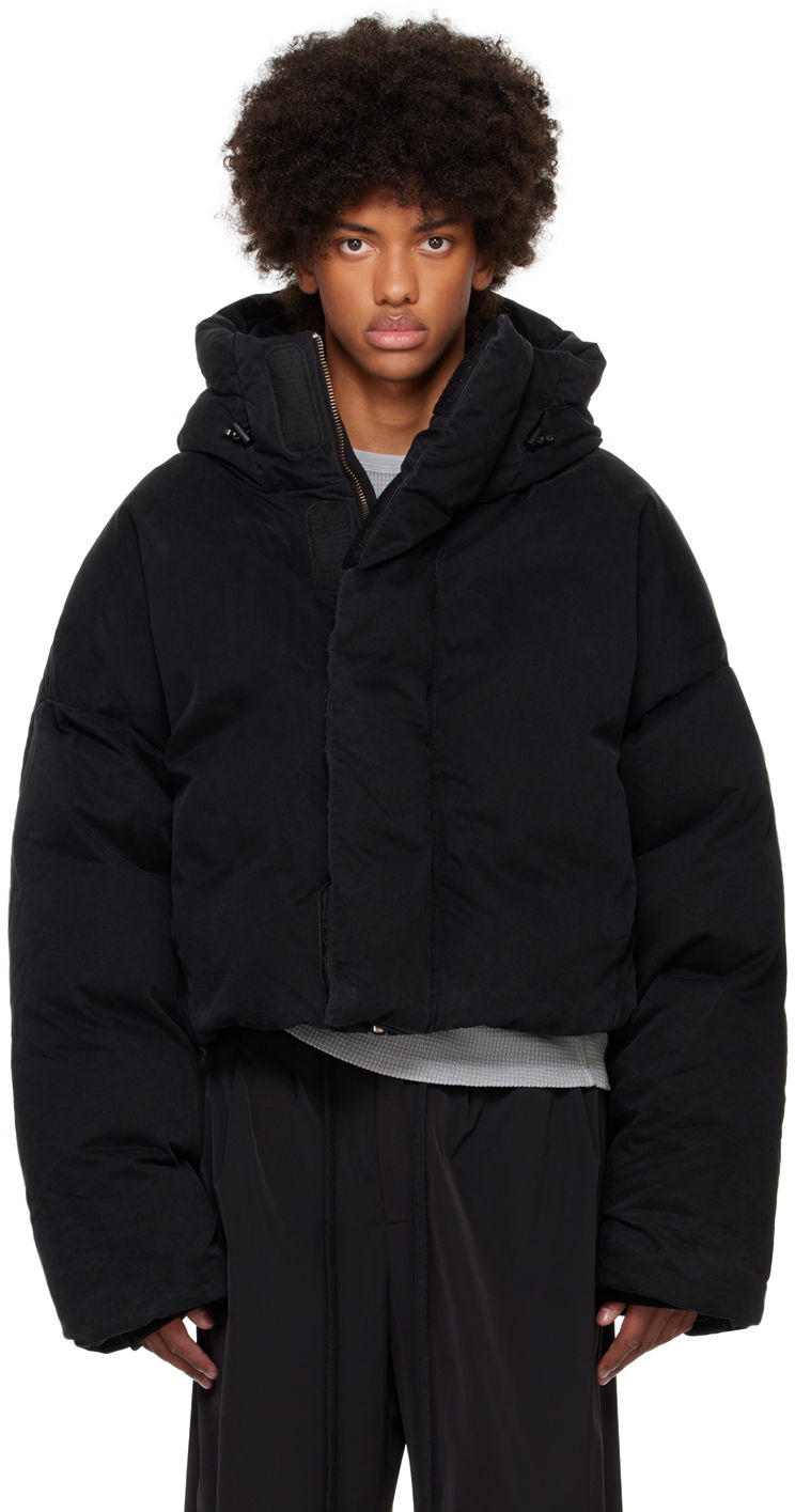 Pufferjacka Entire Studios Puffer Down Jacket With Hood Svart | ES2396IR