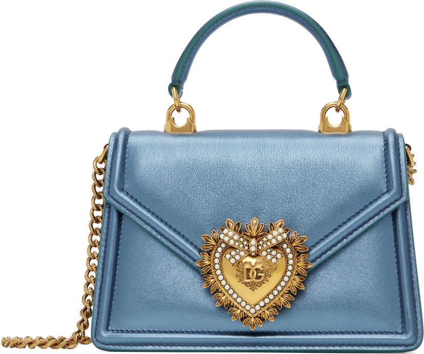 Handväska Dolce & Gabbana Devotion Small Top Handle Bag Blå | BB6711 AY812
