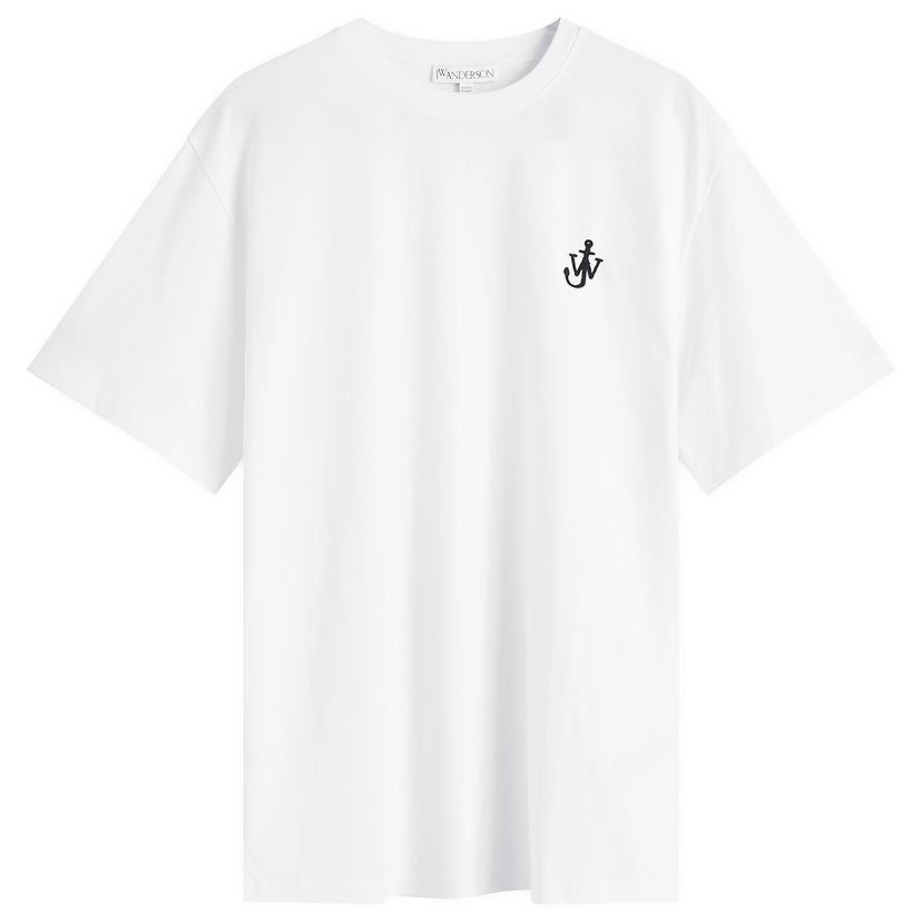 T-shirt JW Anderson Jersey Anchor Embroidery T-Shirt Vit | JT0257-PG1510-001