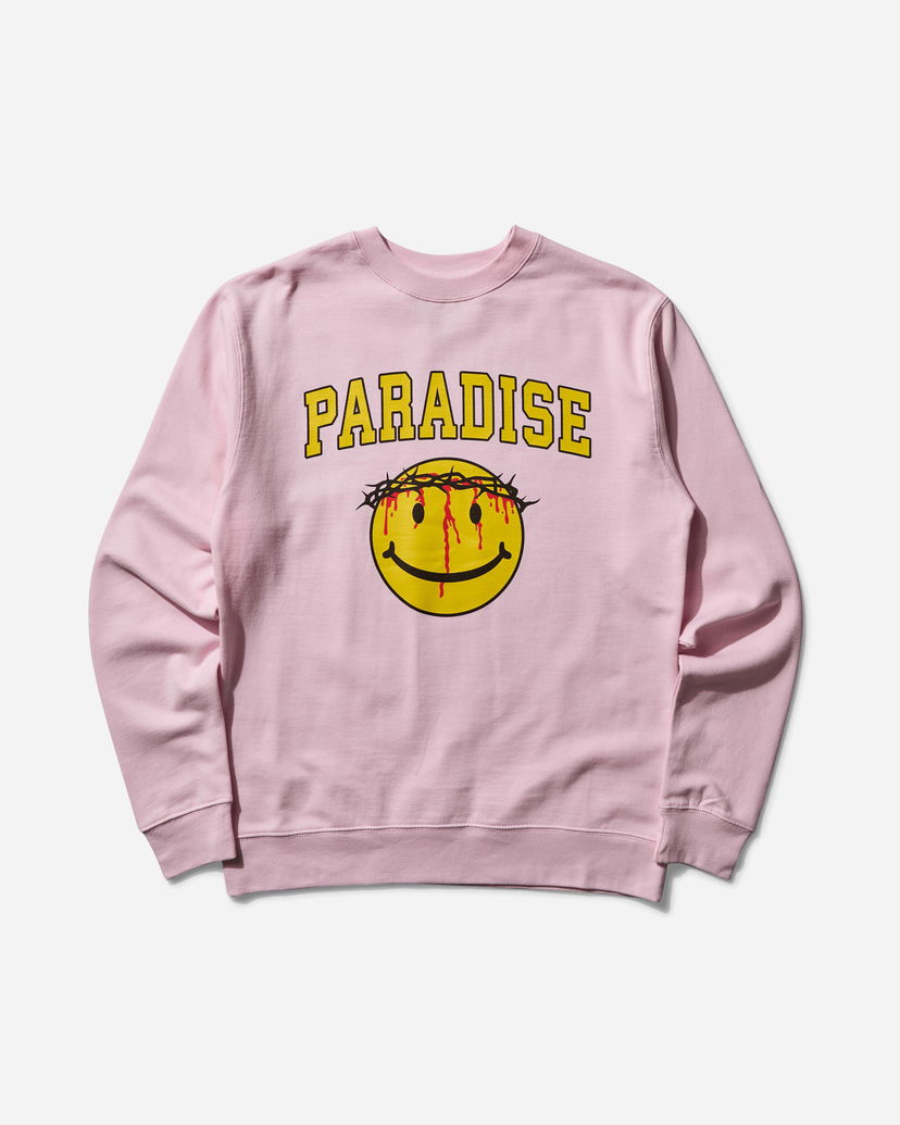 Sweatshirt PARADIS3 Smiley Jesus Crewneck Sweatshirt Rosa | PASMILEYCREW 2