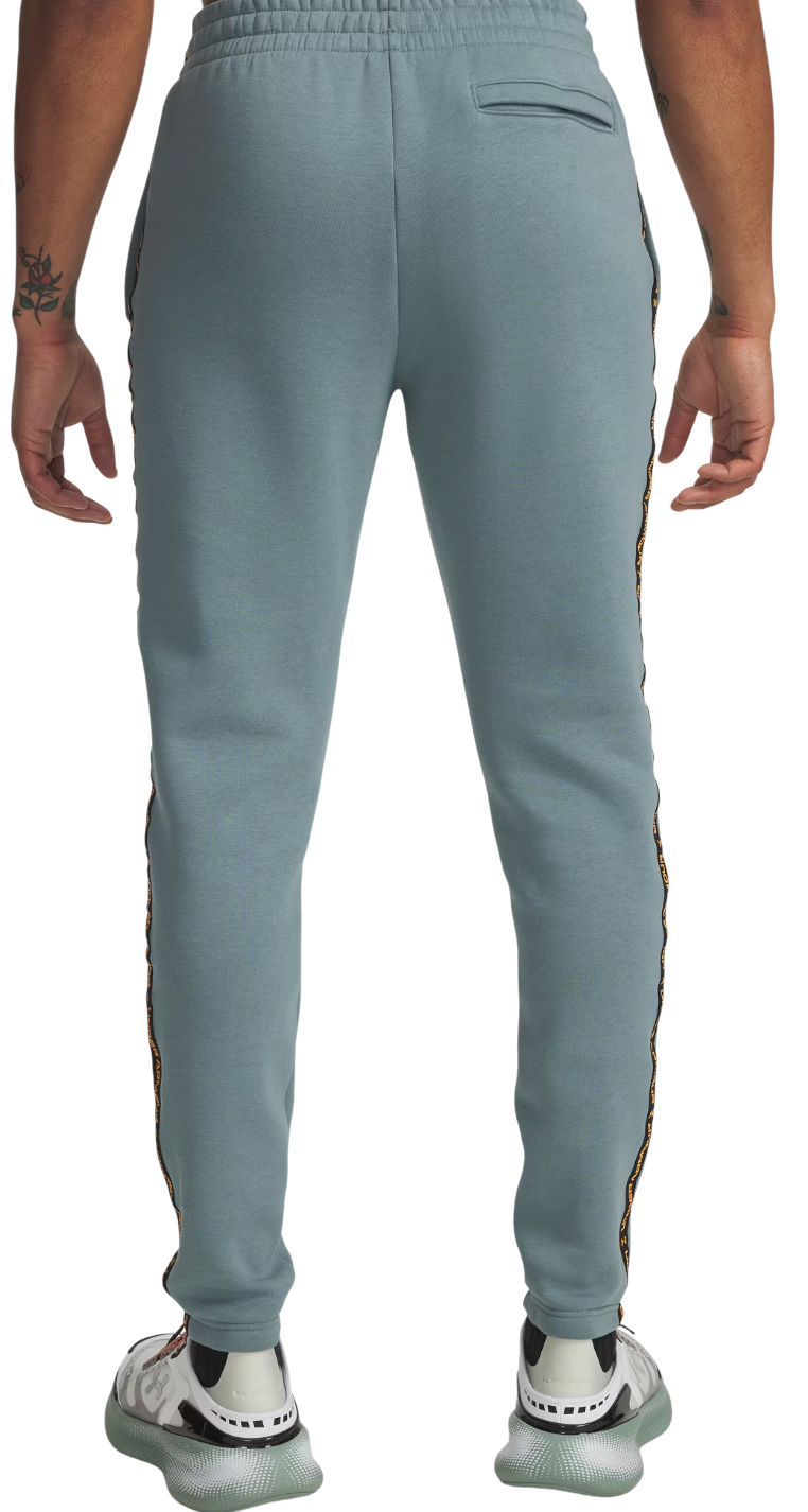 Träningsbyxor Under Armour Icon Fleece Jogger Taping Turkos | 1389358-587, 1