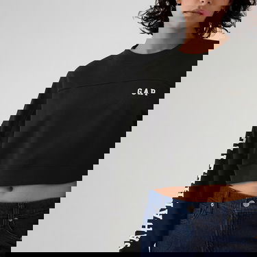 Kläder GAP Sweatshirt Crop Sweatshirt True Black L Grön | 498952-02, 3