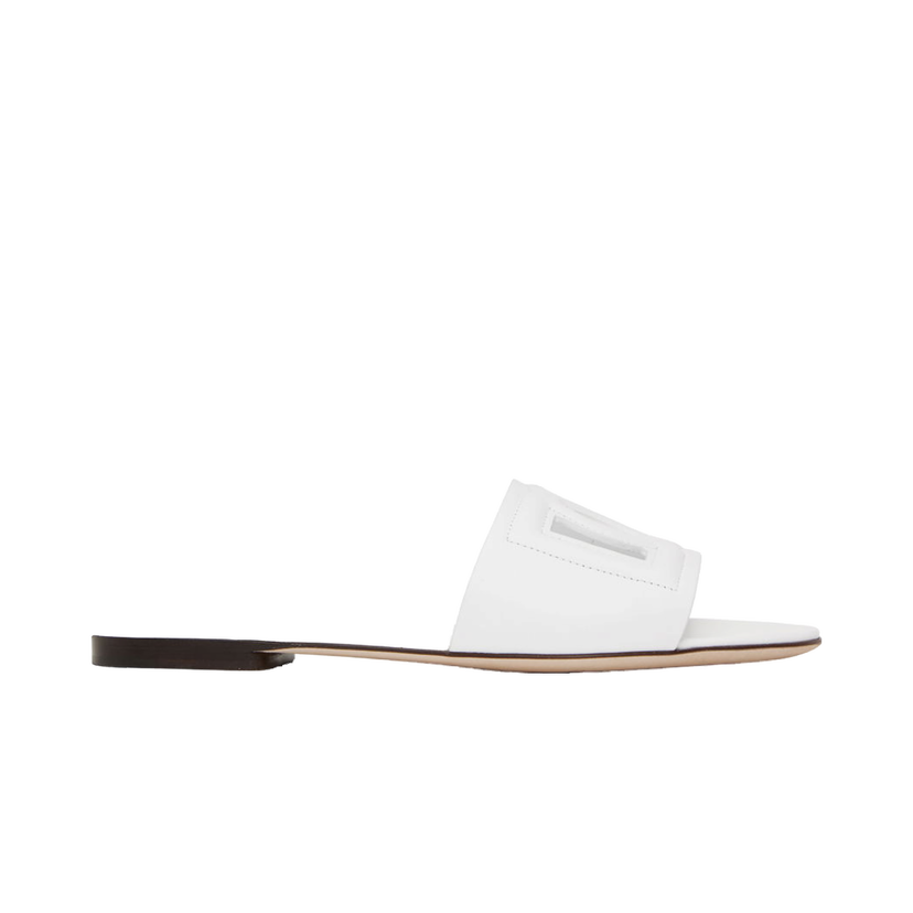 Sneakers och skor Dolce & Gabbana White 'DG' Cutout Slides Vit | CQ0436 AY329