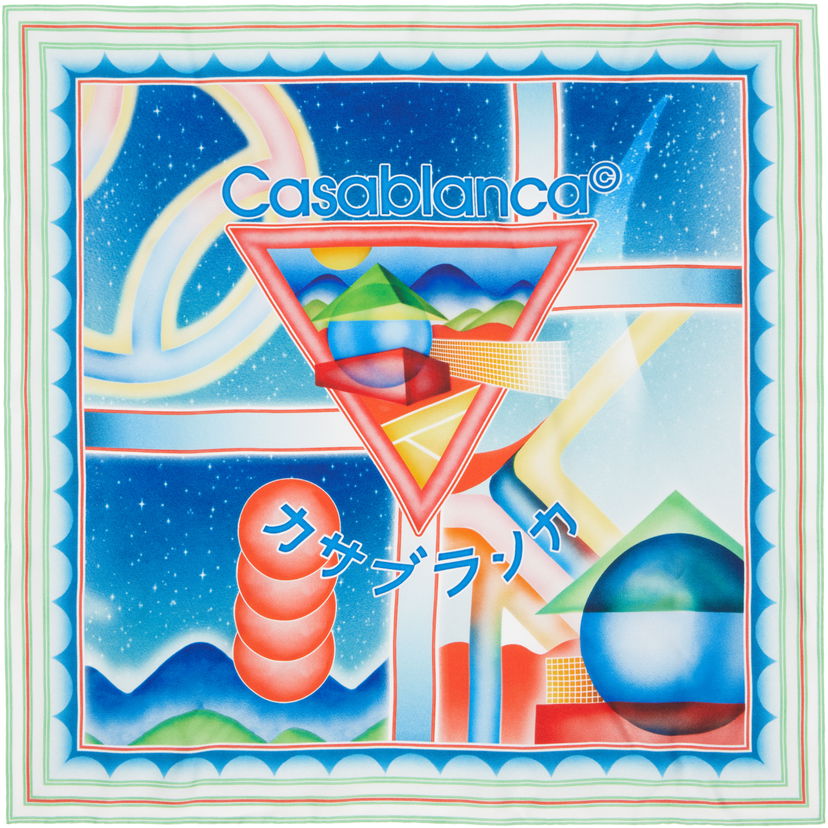 Halsduk Casablanca Casablanca Silk Scarf Flerfärgad | APF25-ACC-053-03